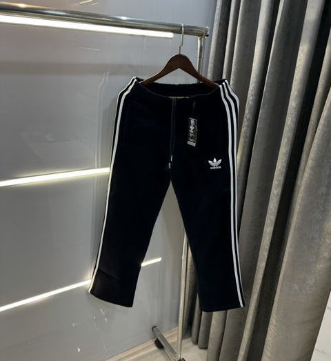 Adidas Black Logo Print Premium Imported Tracksuit