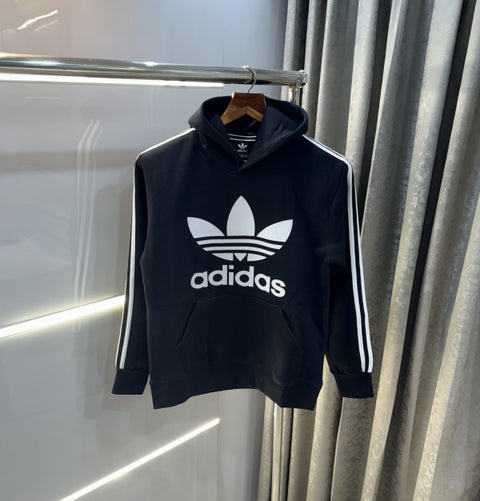 Adidas Black Logo Print Premium Imported Tracksuit