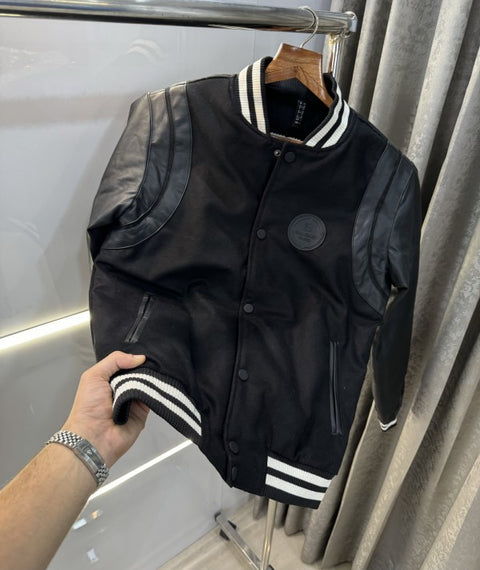 Balmain Paris 2 Black Designer Imported Varsity Jacket