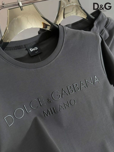 Dolce Gabbana Imported Embossed Print Premium Track suit DGREY-M-1810