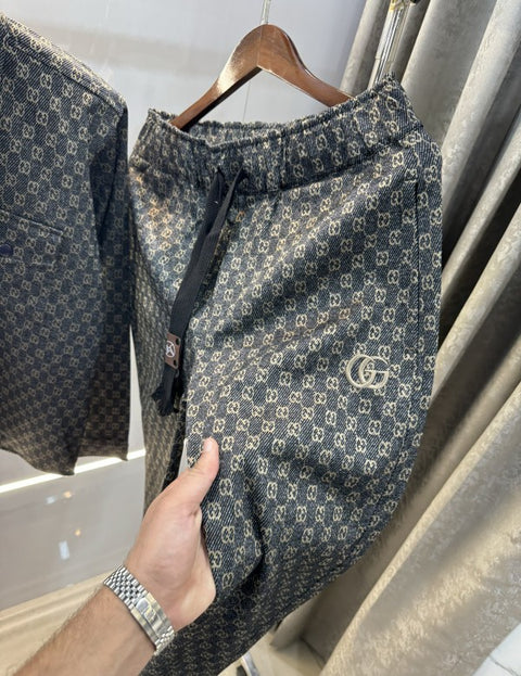 Gucci Black Monogram Imported Premium Tracksuit