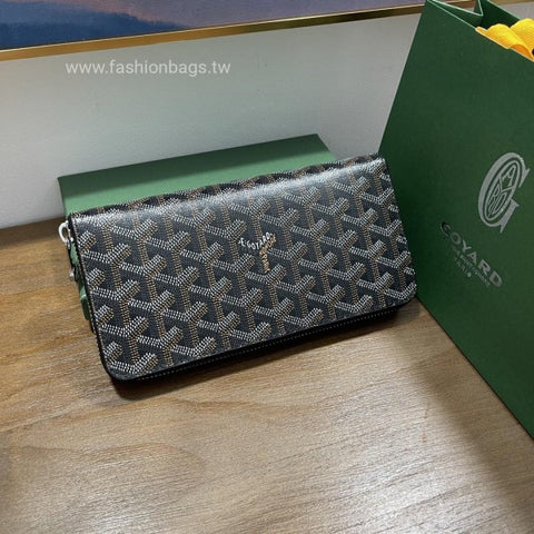 Goyard Matignon Wallet GM Grey With box