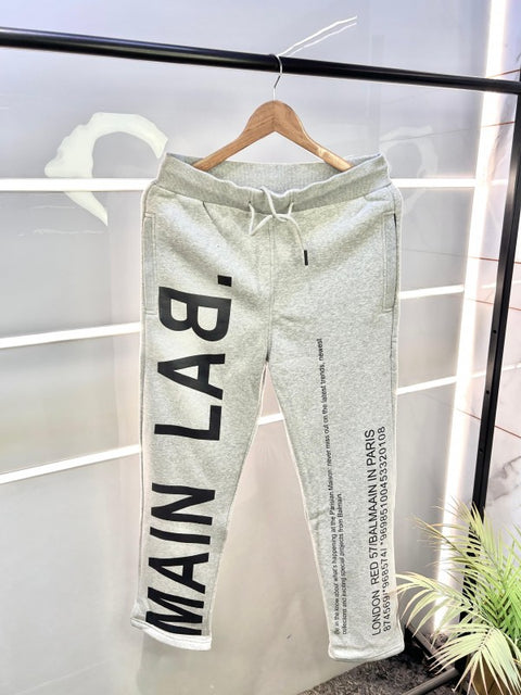 Balmain Paris Imported Printed Premium Track Pant GREY-M-1978