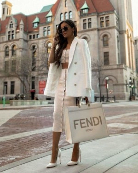 Fendi roma white with dust cover premium quality