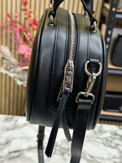 KARL LAGERFELD KL LOGO CROSSBODY BAG WITH DUST BAG PREMIUM QUALITY (BLACK)