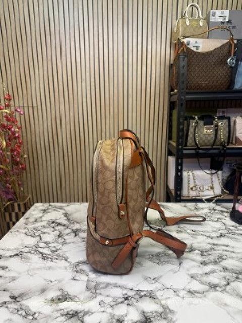 COACH PREMIUM BAGPACK WITH DUST BAG (BIEGE BROWN)