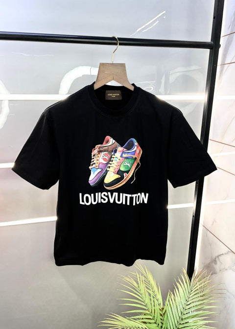 Louis Vuitton Drop Shoulder Sneaker Edition Premium Round Neck T-shirt