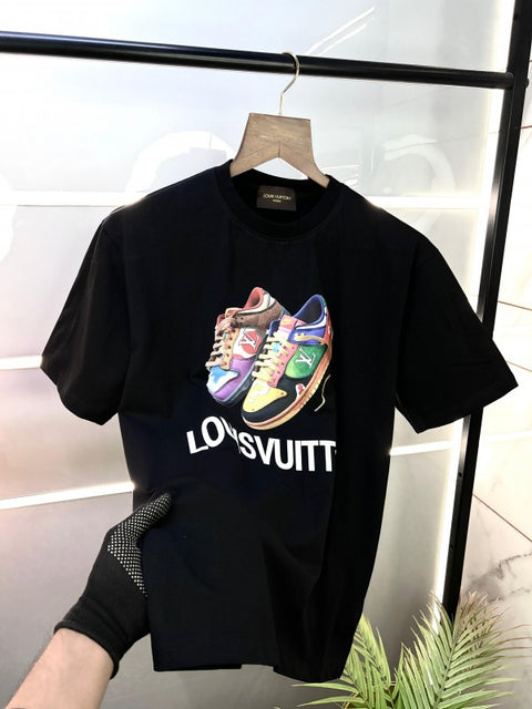 Louis Vuitton Drop Shoulder Sneaker Edition Premium Round Neck T-shirt