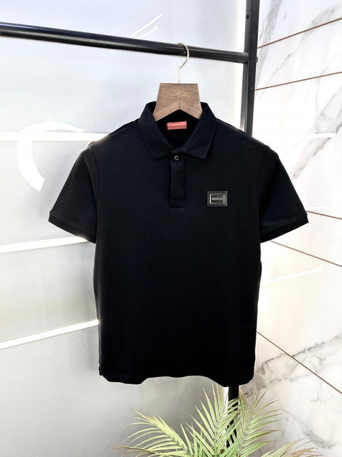 Hugo Boss Black Premium Collar Neck Polo T-shirt BLK-S-1837