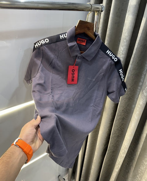 Hugo Boss Dark Grey Shoulder Look Classic Polo T-Shirt