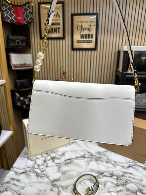 Coach Tabby Shoulder Bag with Double Og Box and Dustbag (White)