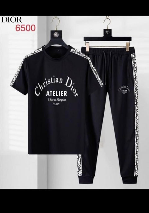 Christian Dior Black Logo Print Imported Premium Tracksuit