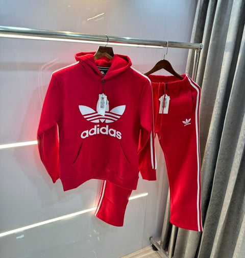 Adidas Red Logo Print Premium Imported Tracksuit