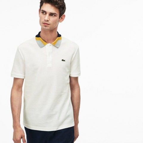 Lacoste White Collar Look Premium Polo T-Shirt