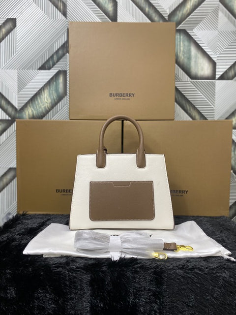 Burberry Frances Brown & White Bag with Box & Accessories (SALE FIX)